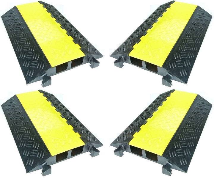 4 Stück 2 Kanal Feuerwehr/THW Kabelbrücke Schlauchbrücke 90 x 61 x 10,5 cm für PKW &amp; LKW (4 Stück 90