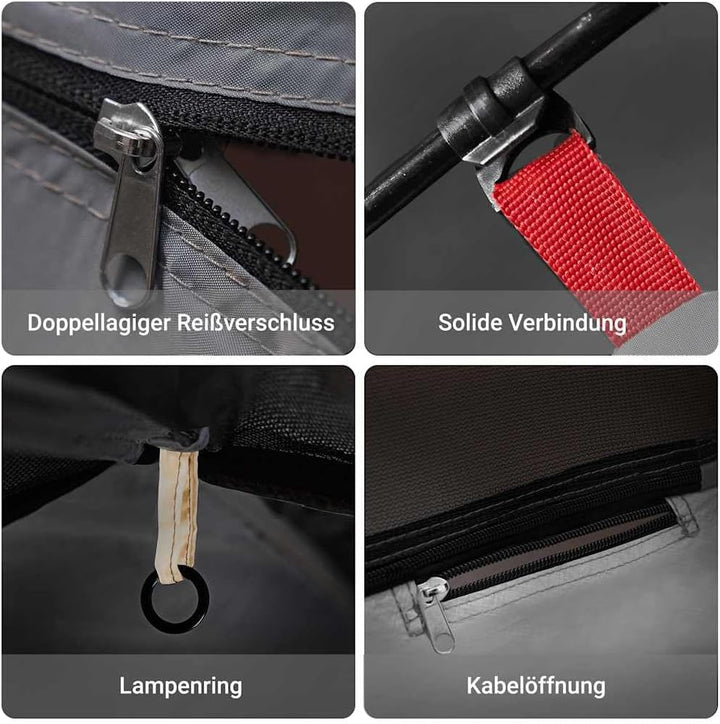 vidaXL Lagerzelt 9 Fächer Gartenzelt Unterstand Campingzelt Zelt 185T TAFT Blau, Blau