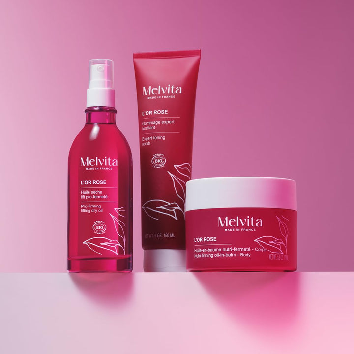 Melvita - Gommage Expert Tonificante - L'Or Rose - Straffendes Körperpeeling - Peelt und glättet die