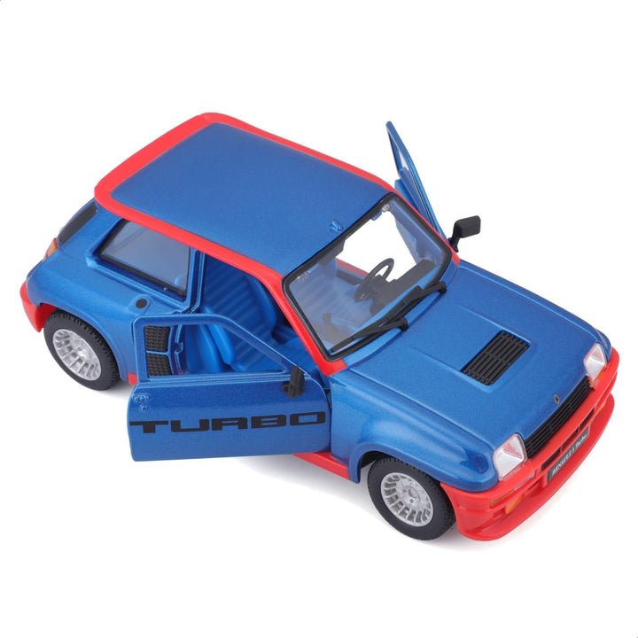 Bburago - Renault 5 Turbo Massstab 1:24, Diecast-Auto, Detailgetreu mit Türen zum Öffnen, Farben Bla