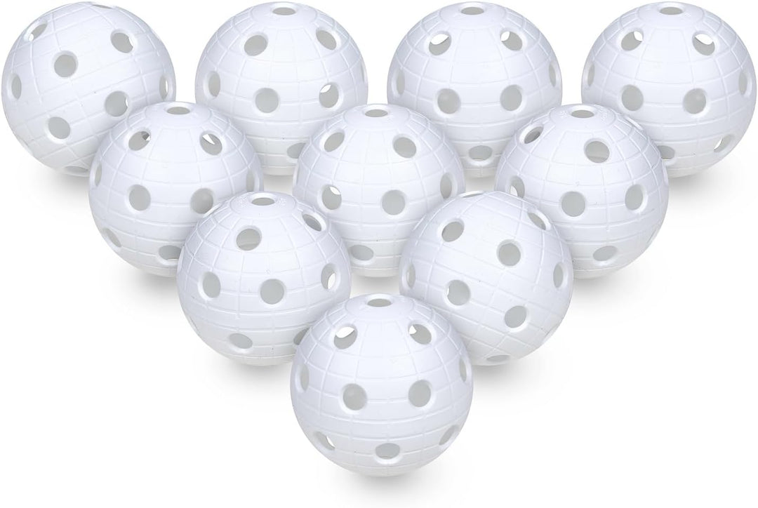 Sport-Thieme Floorball-Bälle-Set | 10 Bälle | Für Schul- und Vereinssport | Glatte Oberfläche | Vers