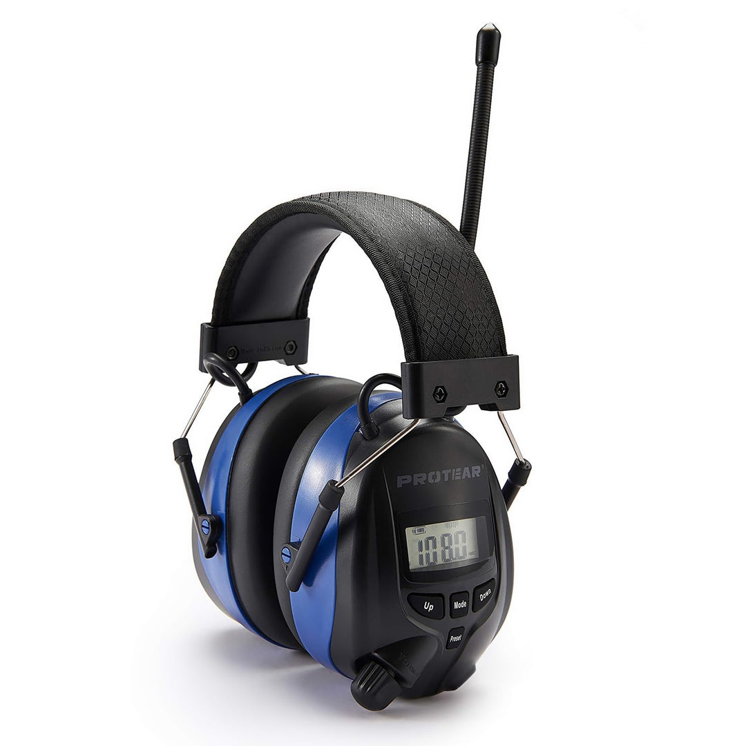 Gehörschutz mit Radio und Bluetooth, FM/AM-Digital-Radio, Sicherheits-Ohrenschützer für Arbeits,Mähe