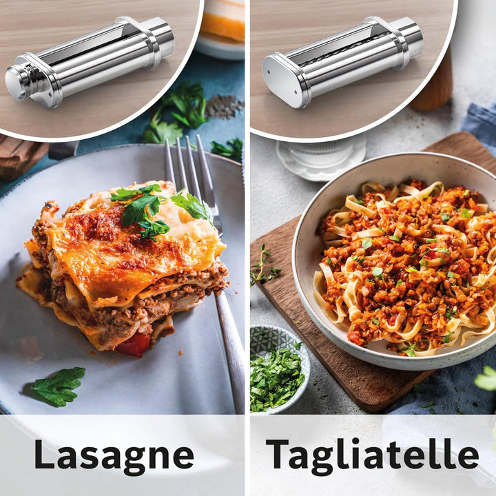 Bosch Pasta Set MUZ9PP1, Zubehör passend für Küchenmaschine Serie 8, OptiMUM, 2 Pastawalze für Lasag