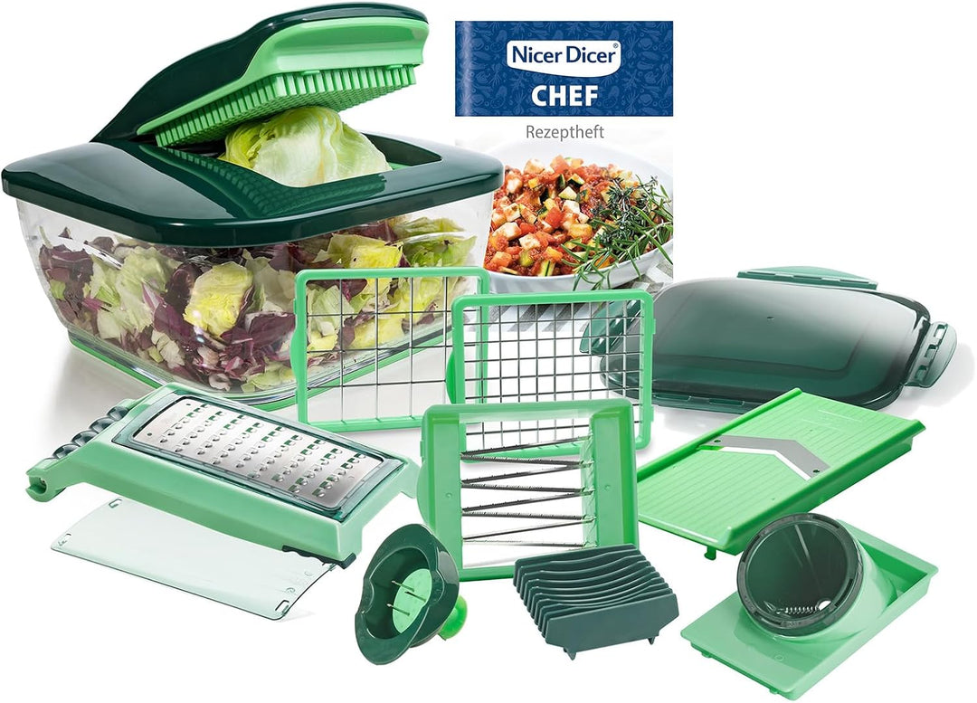 Nicer Dicer Chef Küchenzubehör-Set, die leistungsfähigste Version des Nicer Dicer – bekannt aus dem