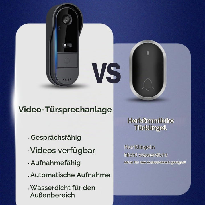 Kabellose Türklingel mit Kamera, 1080P, Videotelefon, kabellos, für den Aussenbereich, wasserdicht,