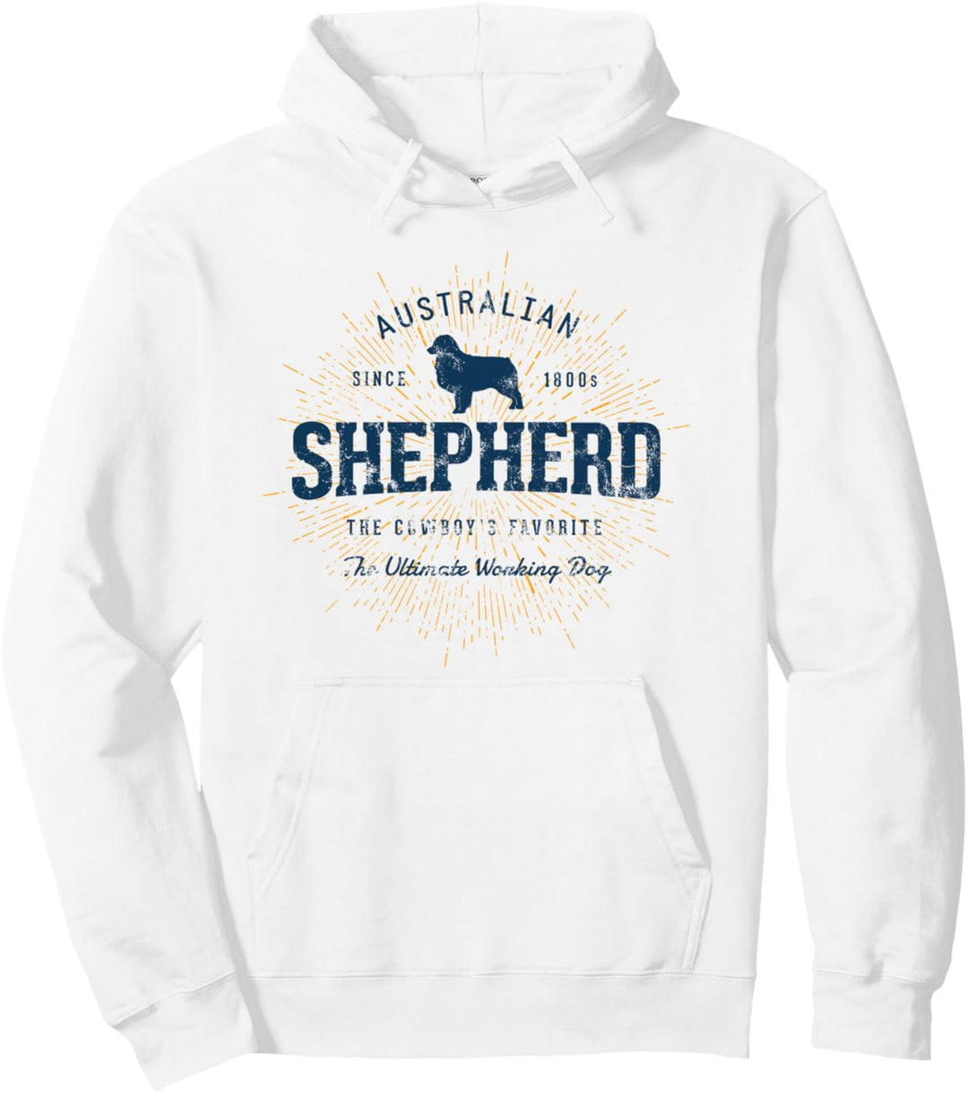 Retro Vintage Australian Shepherd Pullover Hoodie
