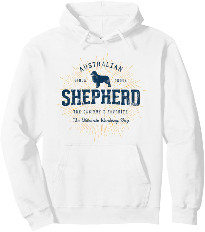Retro Vintage Australian Shepherd Pullover Hoodie