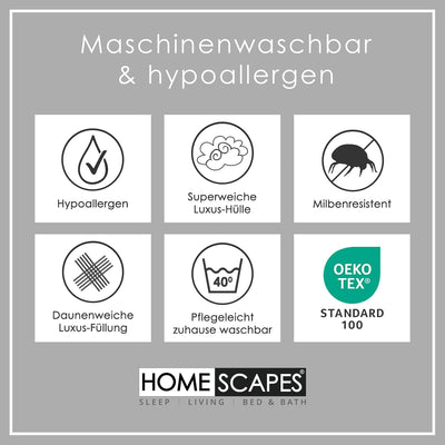 Homescapes extra weiche Vier-Jahreszeiten-Bettdecke, 135 cm x 200 cm, 2-Decken-System (Wärmeklasse 2