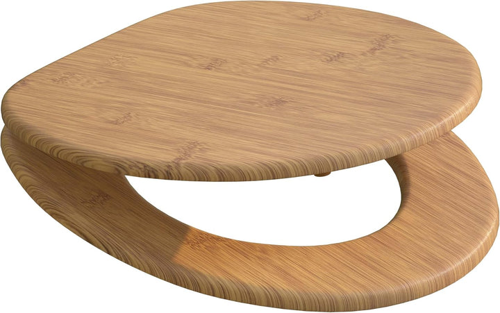 CASARIA® WC Sitz Doppelte Absenkautomatik MDF Holzkern hygienisch Rostfreie Scharniere 175kg Bad Toi