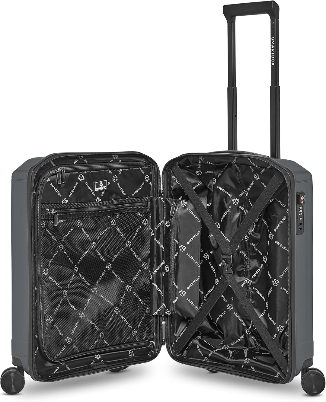 Smartbox Hartschalen Kabinen-Koffer | Kleiner Trolley 40 x 25 x 55 cm aus hochwertigem, robusten Pol