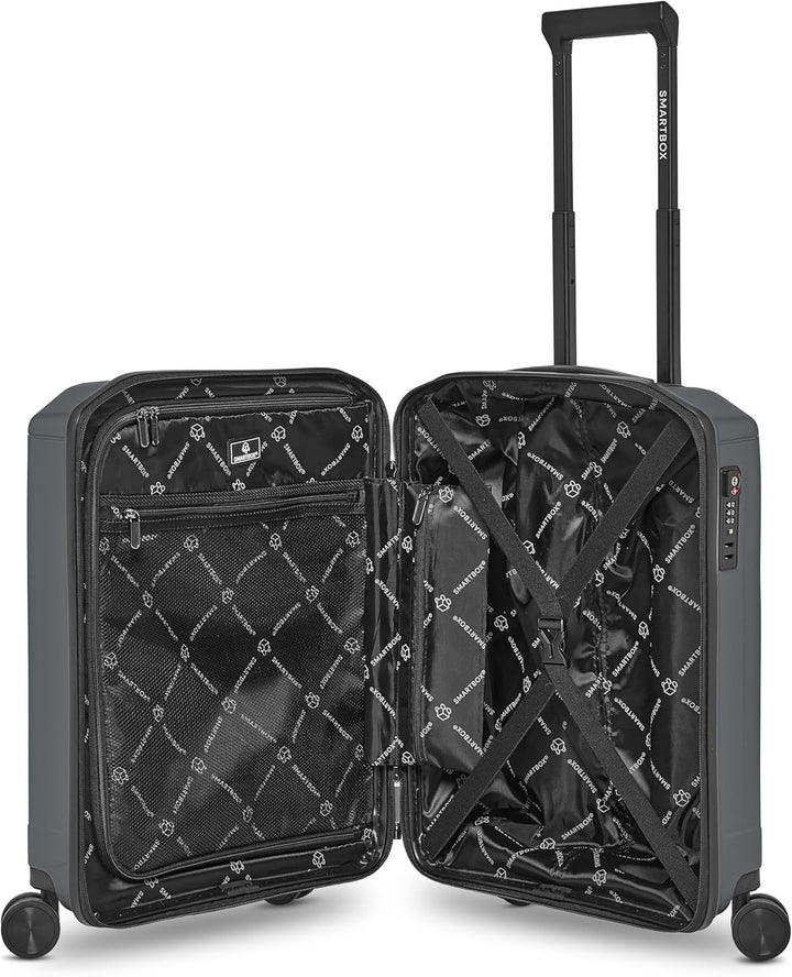 Smartbox Hartschalen Kabinen-Koffer | Kleiner Trolley 40 x 25 x 55 cm aus hochwertigem, robusten Pol