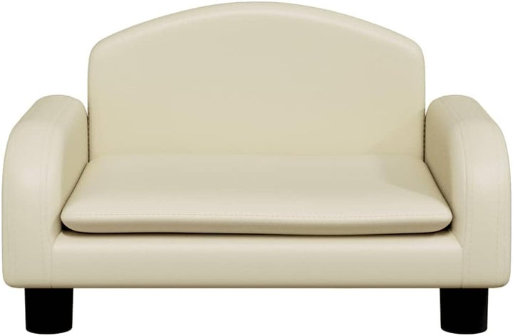 vidaXL Kindersofa Creme 50x40x30 cm Kunstleder 50 x 40 x 30 cm Creme, 50 x 40 x 30 cm Creme
