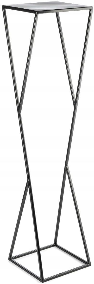 HowHomely Blumenständer Metall 100 x 24 cm - Solider und Minimalistischer Blumenhocker - Schwarz Pfl