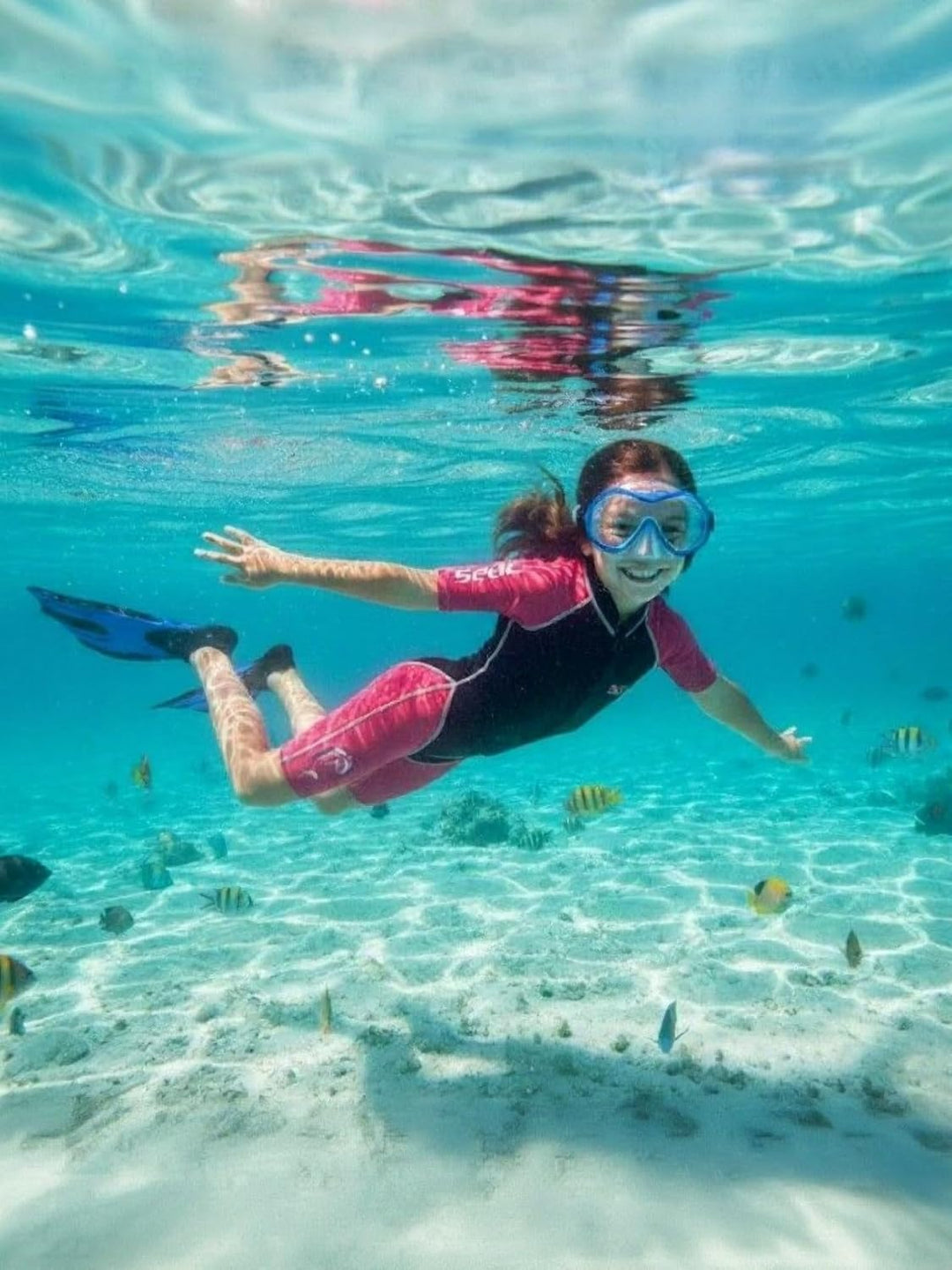 Seac Kinder Dolphin Auchanzug Shorty 1,5 mm Neopren und Lycra geeignet für Schwimmen, Schnorcheln un