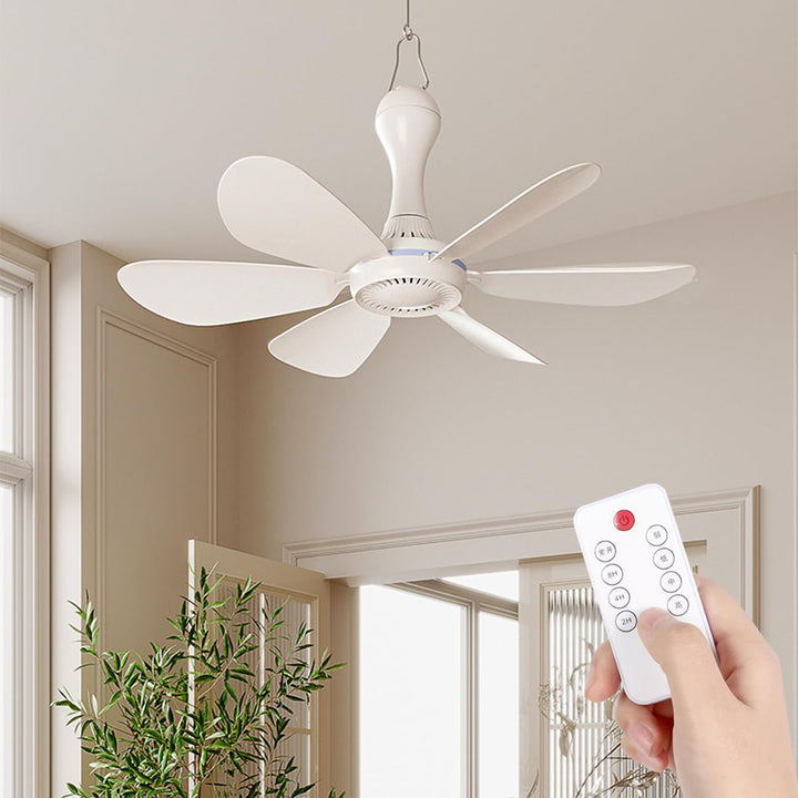 BININBOX Mini Mobiler Deckenventilator,4-stufige Windeinstellung USB-betrieben Ventilator Ø42CM 5W(F