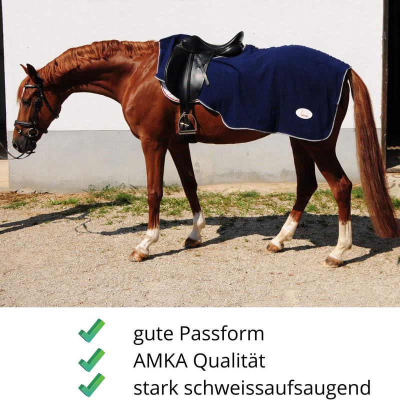 AMKA Ausreitdecke Nierendecke aus Fleece mit Sattelausschnitt, dunkelblau PON, PON