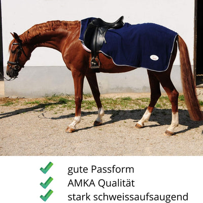 AMKA Ausreitdecke Nierendecke aus Fleece mit Sattelausschnitt, dunkelblau FUL, FUL