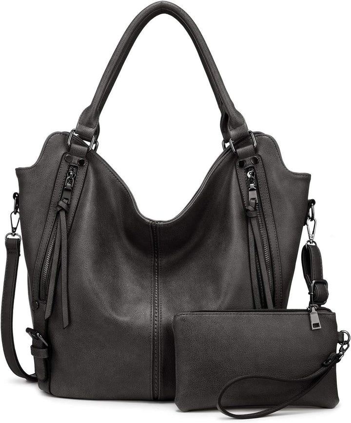 Realer Damen Handtaschen Gross Shopper Lederhandtasche Schultertasche Umhängetasche Geldbörse Hobo D