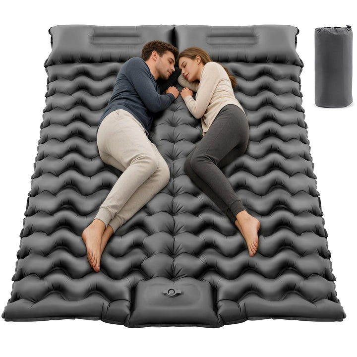 PHYSEN Camping Isomatte mit Aufblasbare & 360° Riemen – Wasserdicht Fusspumpe Luftmatratze für Outdo