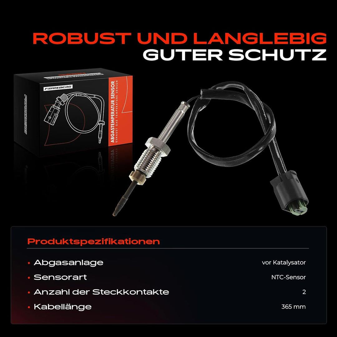 Abgastemperatur Sensor 2-Polig vor Katalysator für 3er E90 3er Coupe E92 3er Touring E91 5er E60 5er