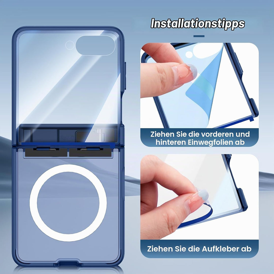 Doeshine für Samsung Galaxy Z Flip 7 Hülle [Not für Flip 7FE] mit Mag-Safe, Ständer und Displayschut