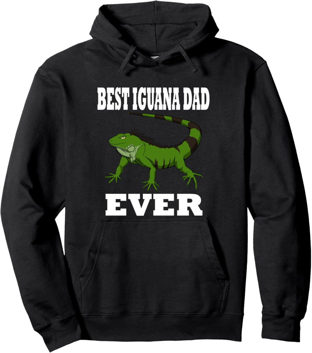 Leguan Papa Niedliche Echse Reptilien Pullover Hoodie