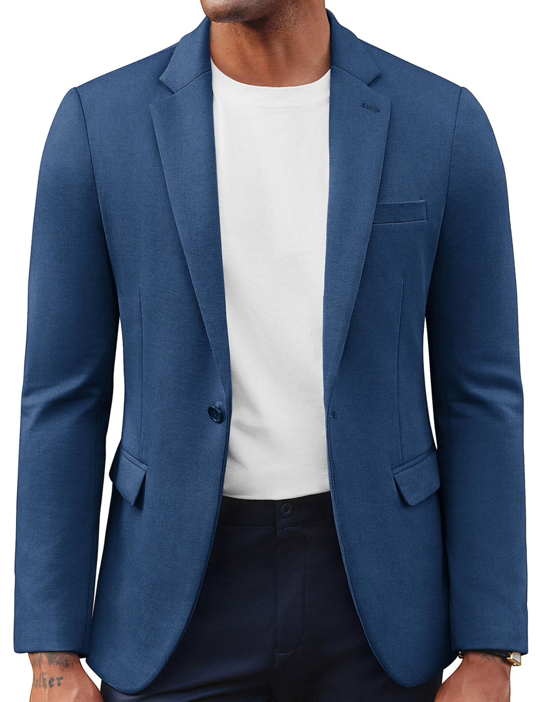 PJ PAUL JONES Herren Sakko Sportlich Freizeit Blazer Jackett 1 Knöpfe Modern Regular Fit Anzugjacke
