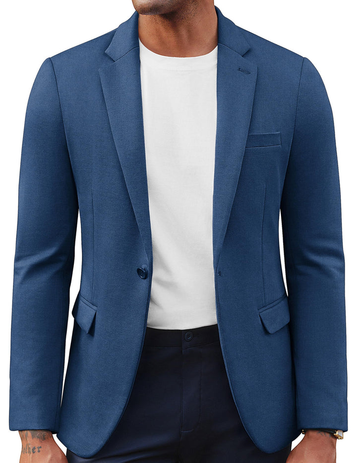 PJ PAUL JONES Herren Sakko Sportlich Freizeit Blazer Jackett 1 Knöpfe Modern Regular Fit Anzugjacke
