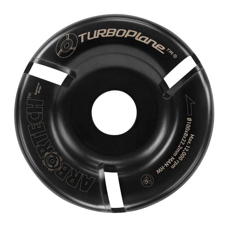 ARBORTECH TURBOPlane™ Frässcheibe 100mm mit 3 Schneiden aus Wolframcarbid für Winkelschleifer zur Ho