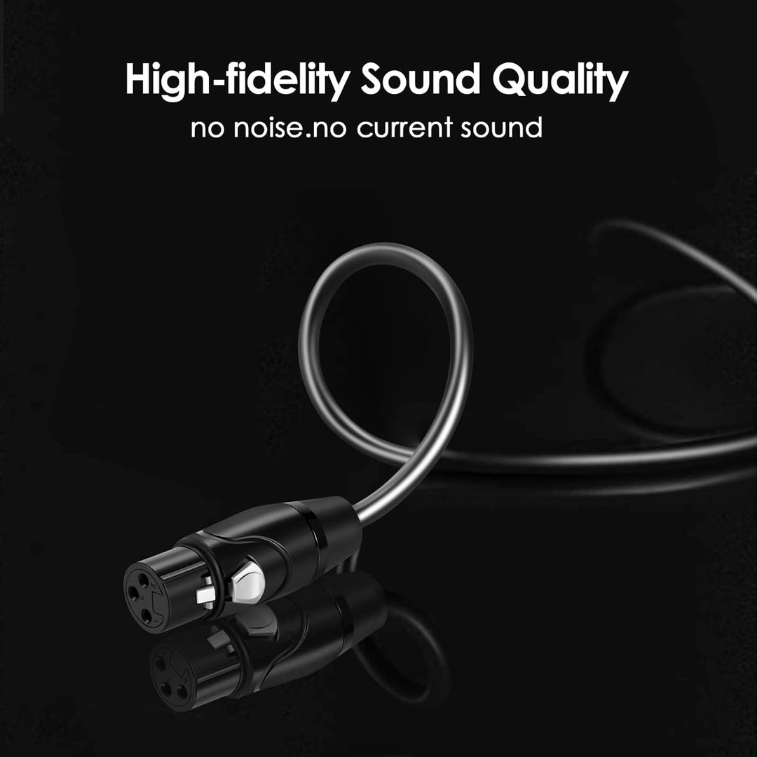 Twozoh XLR Buchse auf Klinke 6,35 mm(1/4") TRS Kabel 5M, Stereo XLR auf Klinke 6,3 Symmetrisch (Prof