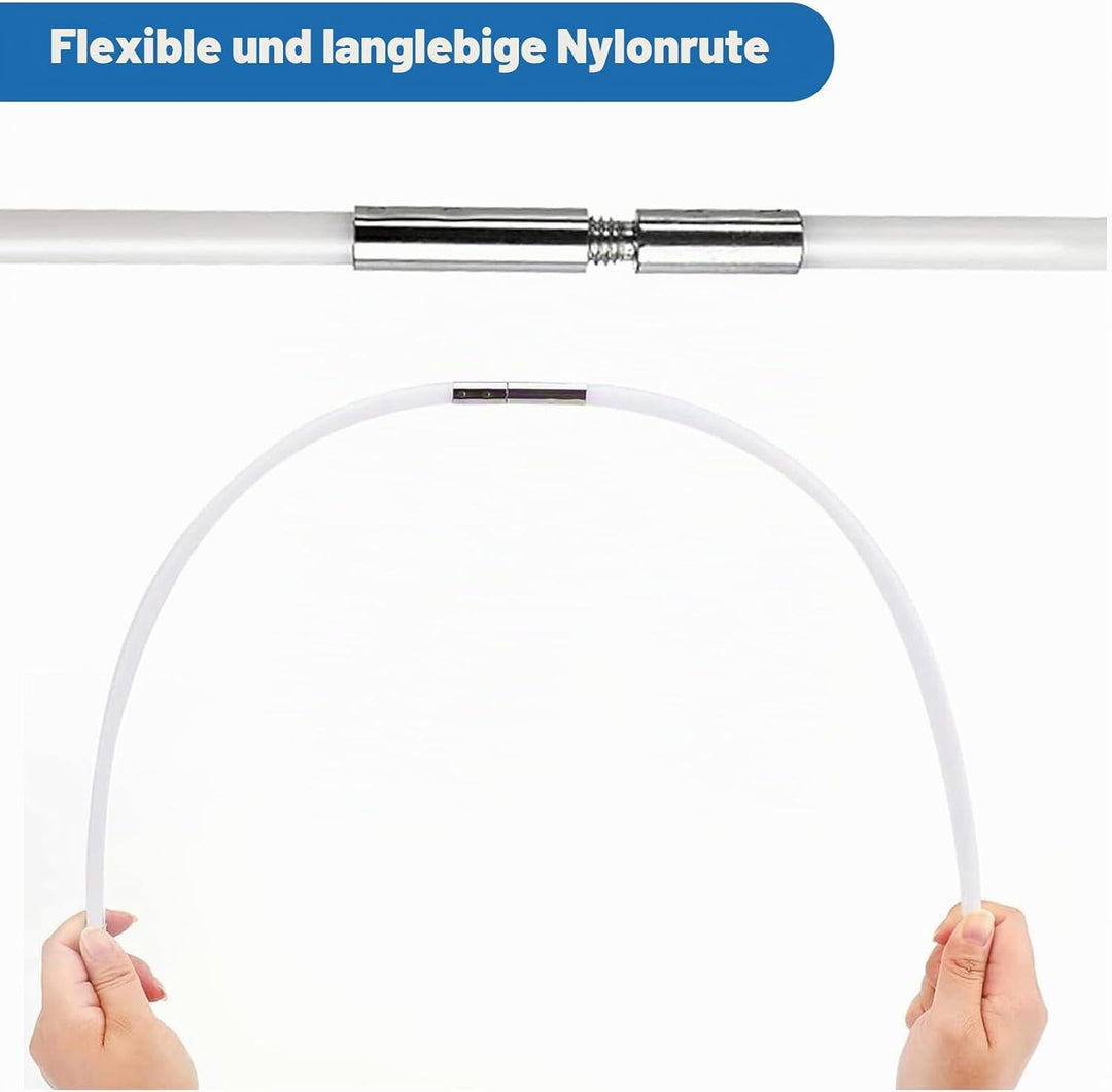 Kaminbürstenstangen-Set, Durchmesser 150 mm, Kaminbürste enthält 18 Stäbe 410 mm und 2 Bürstenköpfe,