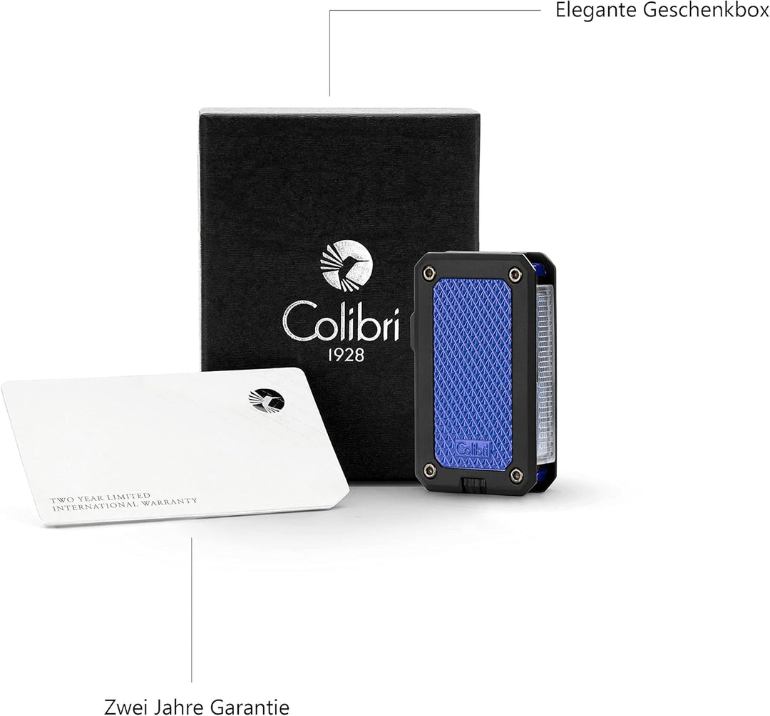 Colibri Rally Jet Feuerzeug | Zigarren- und Zigarettenanzünder | Windbeständig | Funktioniert mit Bu