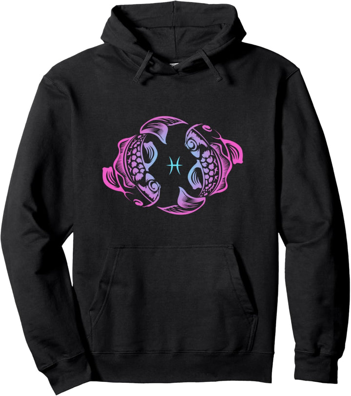 Fische Astrologie Symbol Sternzeichen Geburtstagsgeschenk Pullover Hoodie