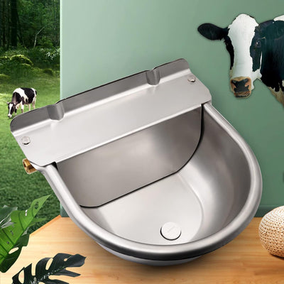 Automatischer Wassernapf für Hunde aus Edelstahl mit 1/2 Zoll Verstellbarem Messing-Schwimmerventil