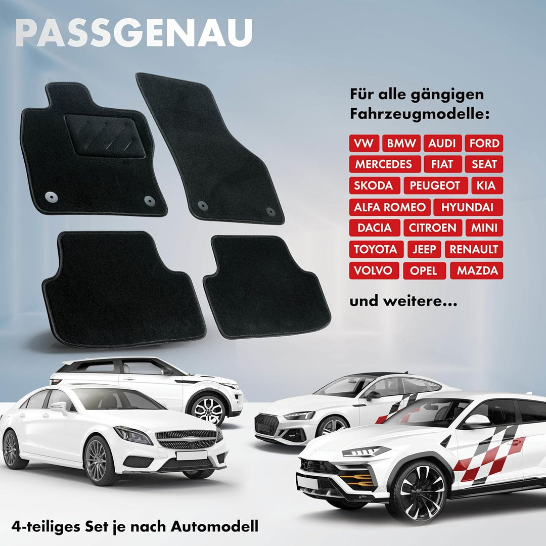WALSER Auto Teppiche kompatibel mit Mini Cabriolet (R52) 04/2004-07/2008, 100% passgenaue Auto Fussm