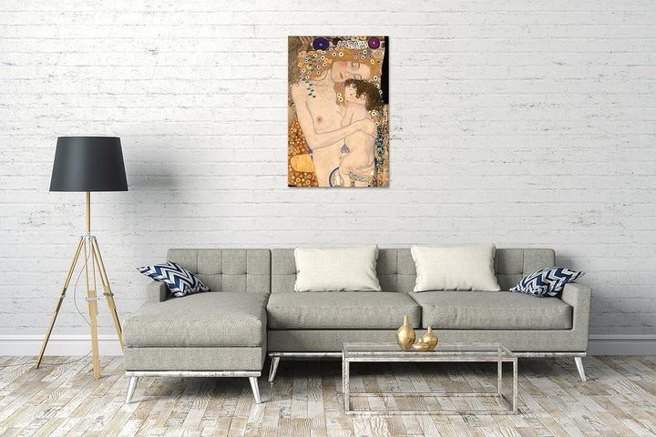 Printed Paintings Leinwand (60x80cm): Gustav Klimt - Die DREI Lebensalter Einer Frau (1905) 60.00 x