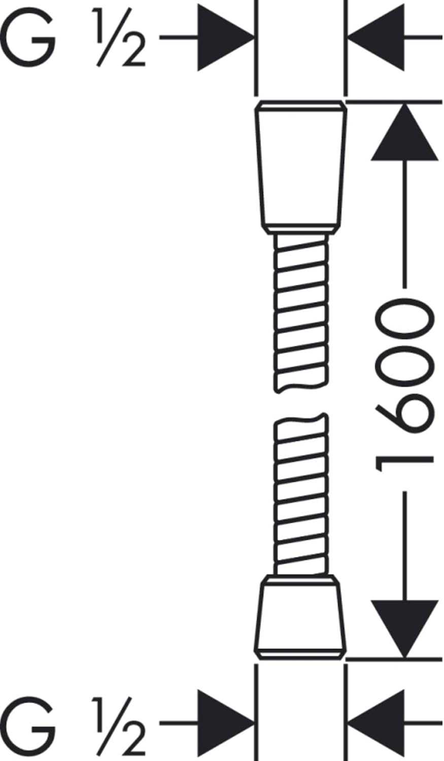 Hansgrohe Sensoflex Duschschlauch 160 cm. Chrom