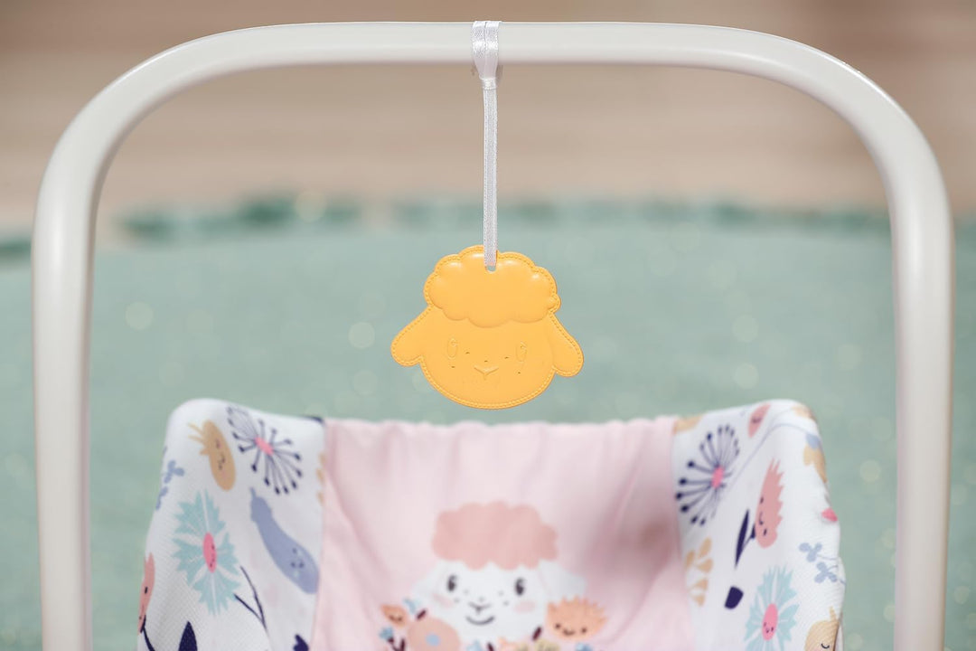 BABY born Babyschale für Puppen der Grösse 36 cm & 43 cm - Mit Blumenmotiv, schwenkbaren Tragegriff