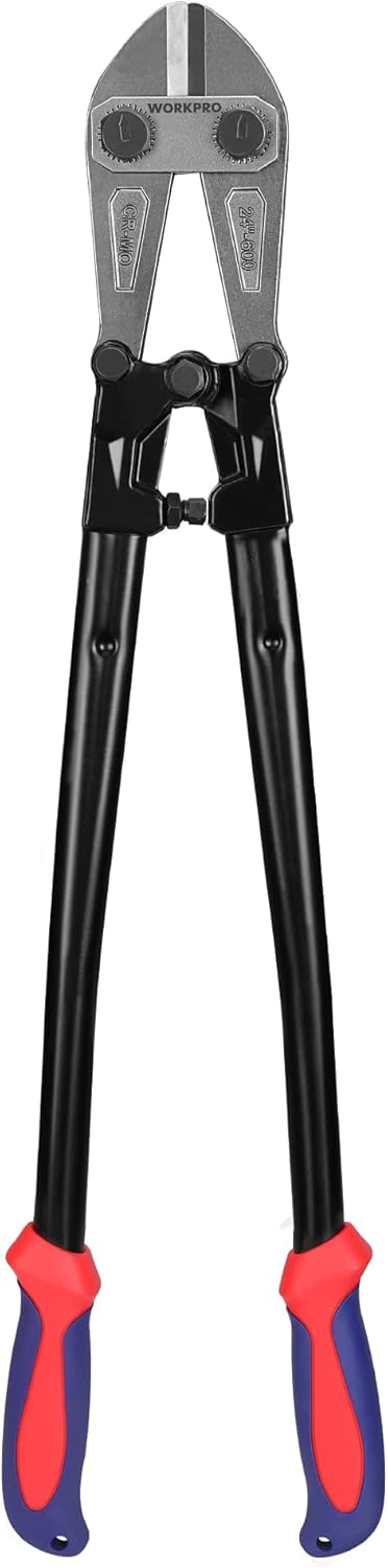 WORKPRO W017006A Bolzenschneider, Bi-Material-Griff mit weichem Gummigriff, 61 cm, Chrom-Molybdän-St