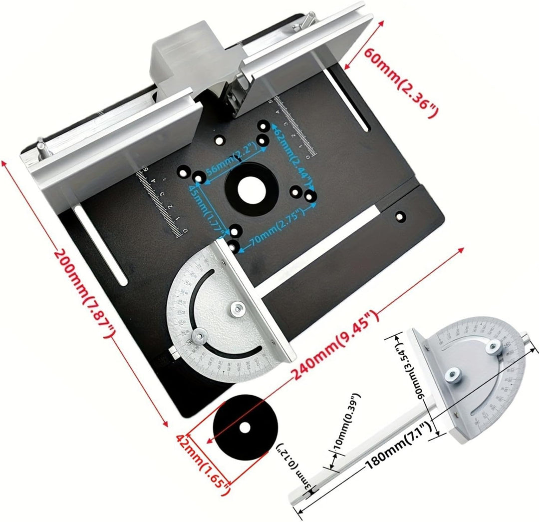 Präzisions-Oberfräsenlift, Oberfräsen-Lift-Kit, Manuelles Hebe-Router-Hebesystem-Kit, Manuelles Hebe