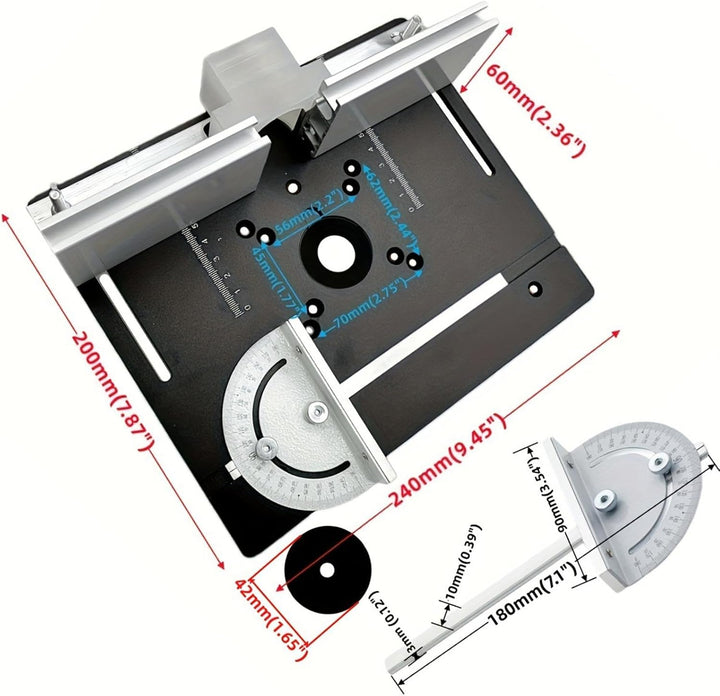 Präzisions-Oberfräsenlift, Oberfräsen-Lift-Kit, Manuelles Hebe-Router-Hebesystem-Kit, Manuelles Hebe