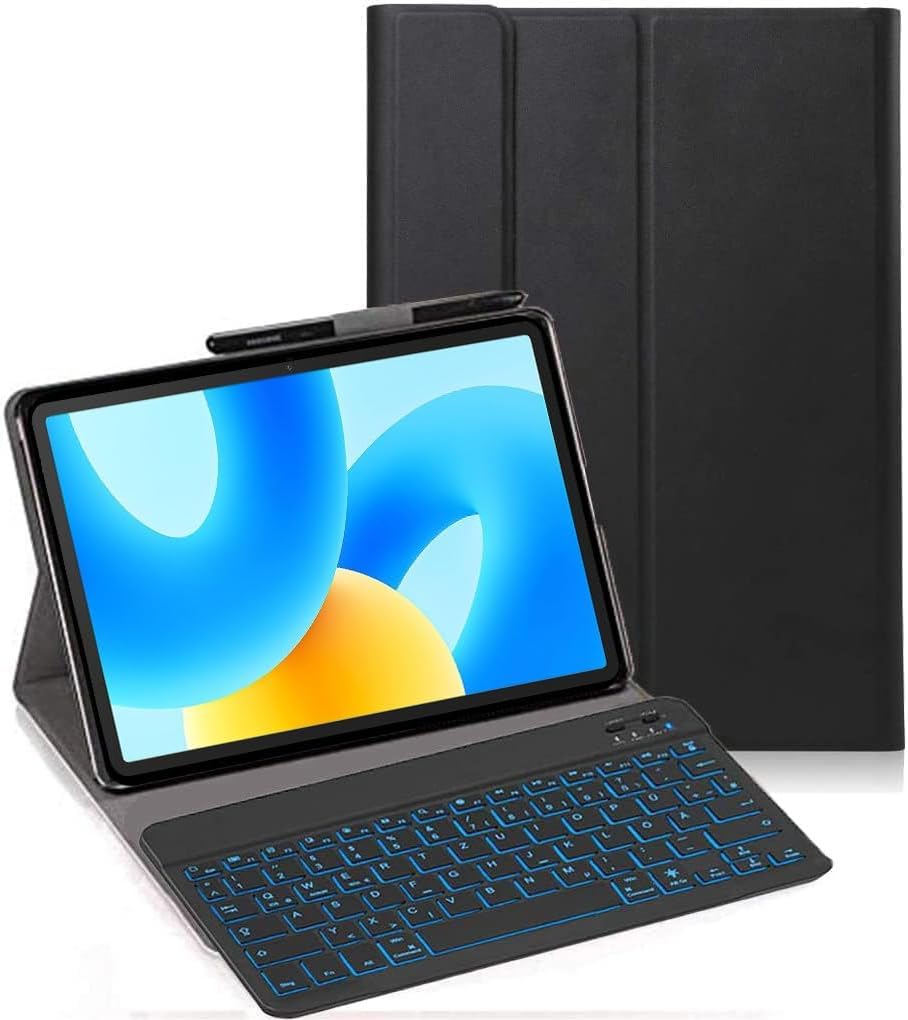 Tastatur Hülle für Samsung Galaxy Tab Active 5/Tab Active 3 8 Zoll SM-X300/X306B/T570/T575, [QWERTY