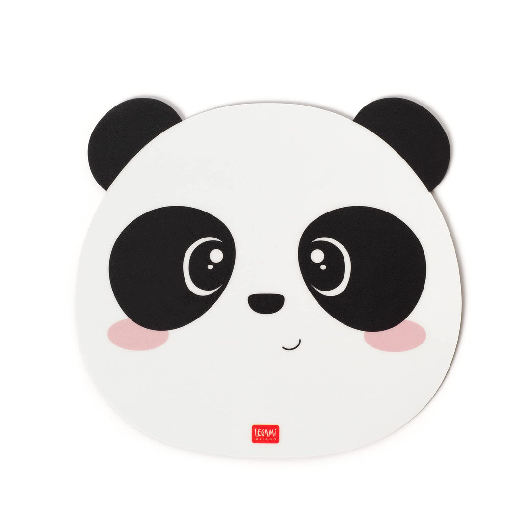 Legami - Mauspad, Mauspad mit Staub- und blendfreier PVC-Oberfläche, Rutschfester Gummiboden, Panda