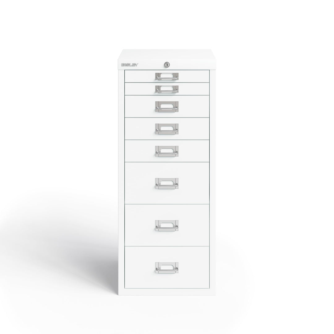 BISLEY MultiDrawer, LA298, DIN A4, 8 Schubladen (2 + 3 + 3 Schubladen), 696 verkehrsweiss, Metall, V