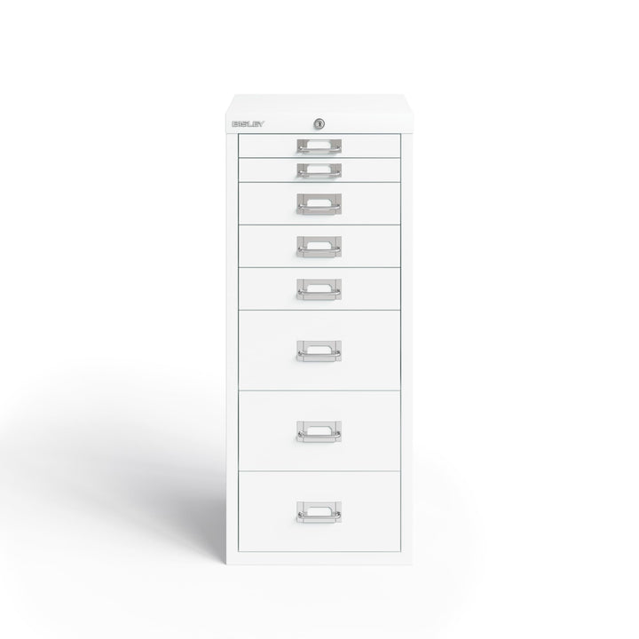 BISLEY MultiDrawer, LA298, DIN A4, 8 Schubladen (2 + 3 + 3 Schubladen), 696 verkehrsweiss, Metall, V