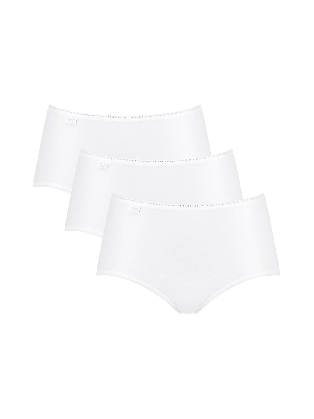 Sloggi 3er Pack Damen Maxi Briefs Taillenslips – Serie 24/7 Baumwolle 2+1 42 Weiss, 42 Weiss