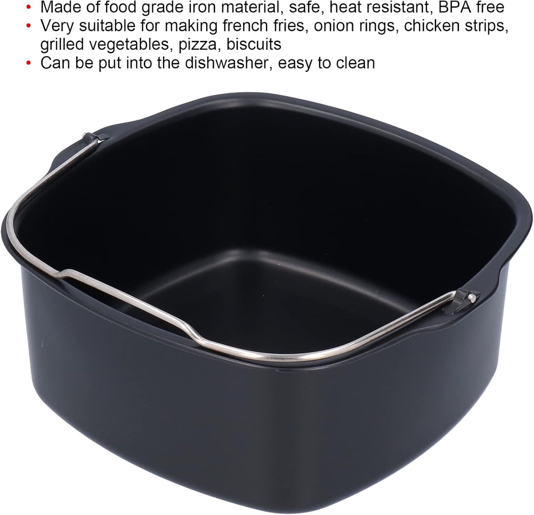 Watris Veiyi 8cm Auflaufform, Kuchenform Eckig, Zubehör Heissluftfritteuse, Ersatz für HD9925 HD9860