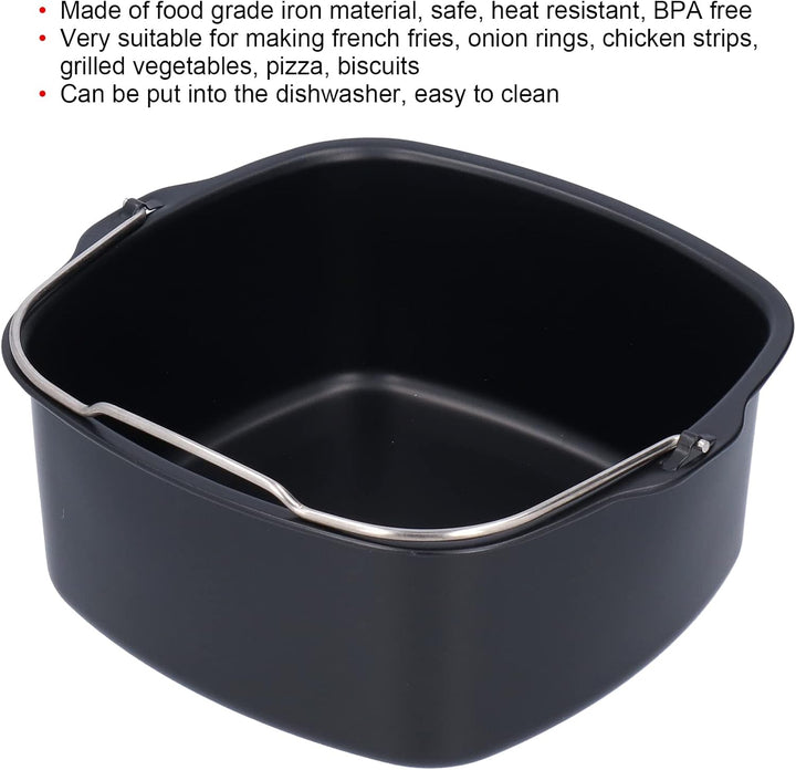 Watris Veiyi 8cm Auflaufform, Kuchenform Eckig, Zubehör Heissluftfritteuse, Ersatz für HD9925 HD9860