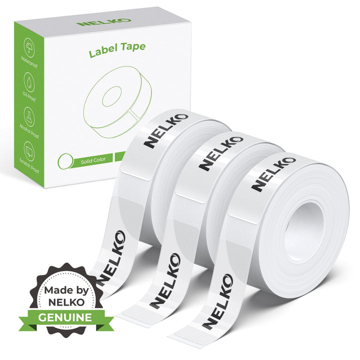 NELKO Original P21 Etikettenband-Ersatz, adaptiertes Etikettendruckpapier, 14 x 40 mm, Standard-lami