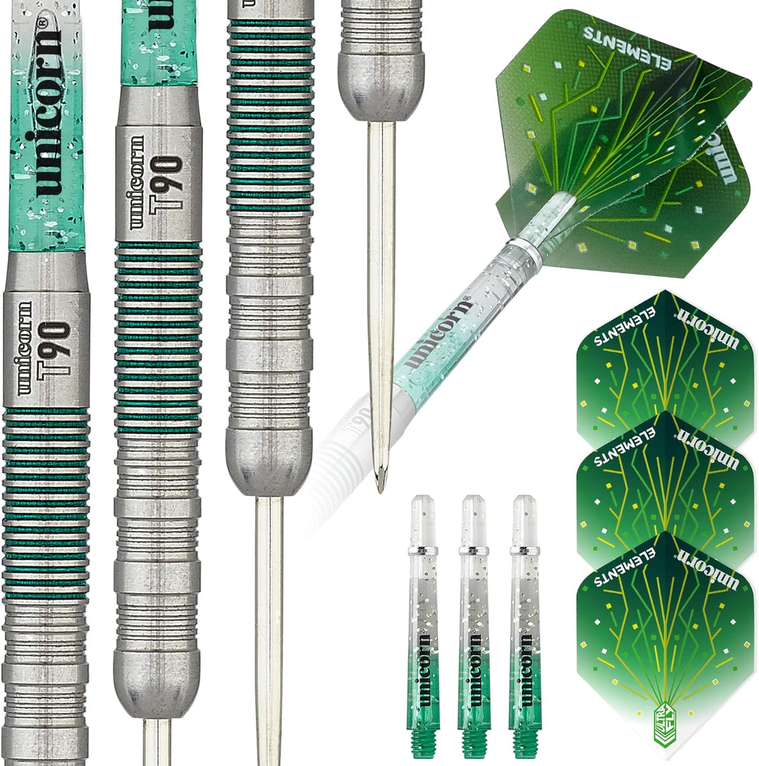 Unicorn Unisex Dartpfeile T90 Core XL 25 g grün, 25 g grün